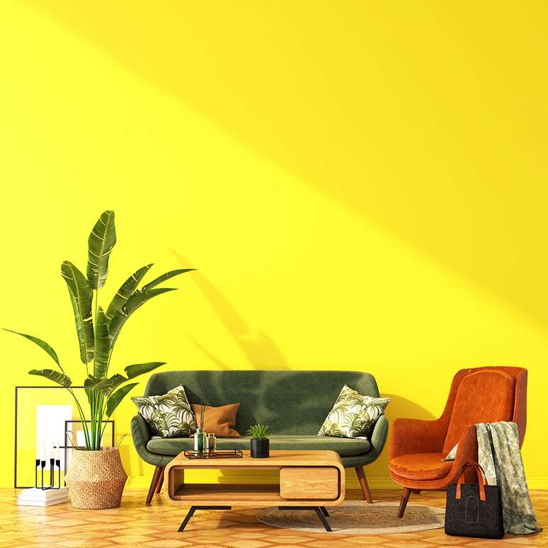 2. Dopamine Decor: amarelo transmite alegria, otimismo e criatividade – Foto: Shutterstok