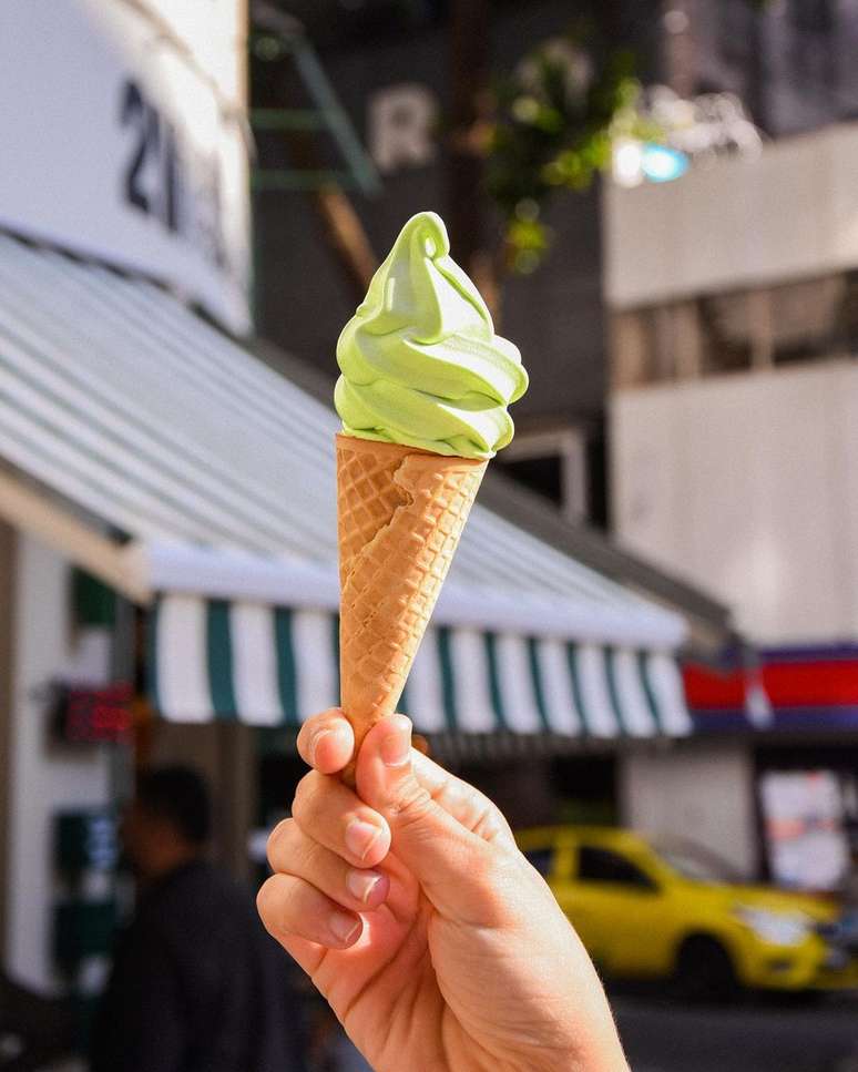 Sorvete sabor matcha com terpeno de Cannabis faz sucesso em Ipanema, no Rio de Janeiro