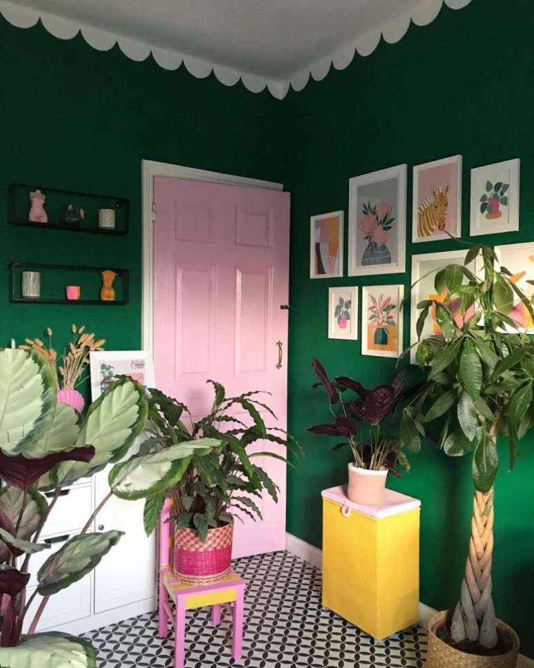 14. Dopamine Decor: plantas têm tudo a ver com a tendência – Foto: Instagram @nia_does_diy/CASACOR