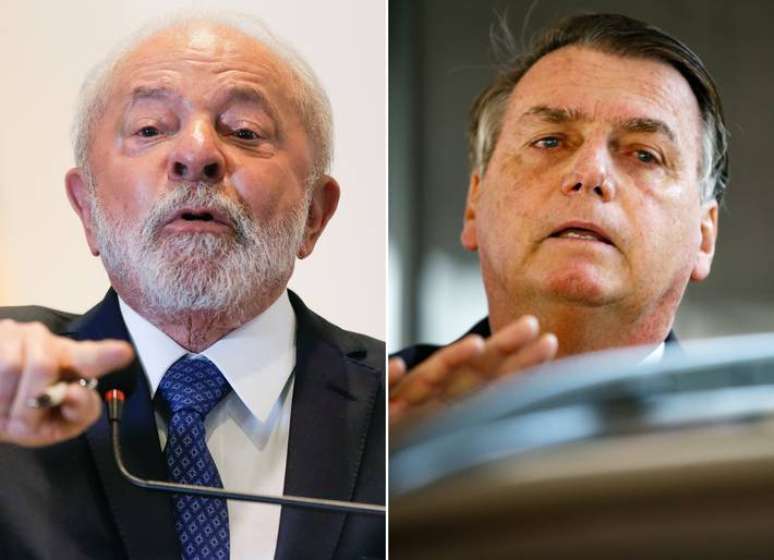 O presidente Luiz Inácio Lula da Silva e o ex-presidente Jair Bolsonaro