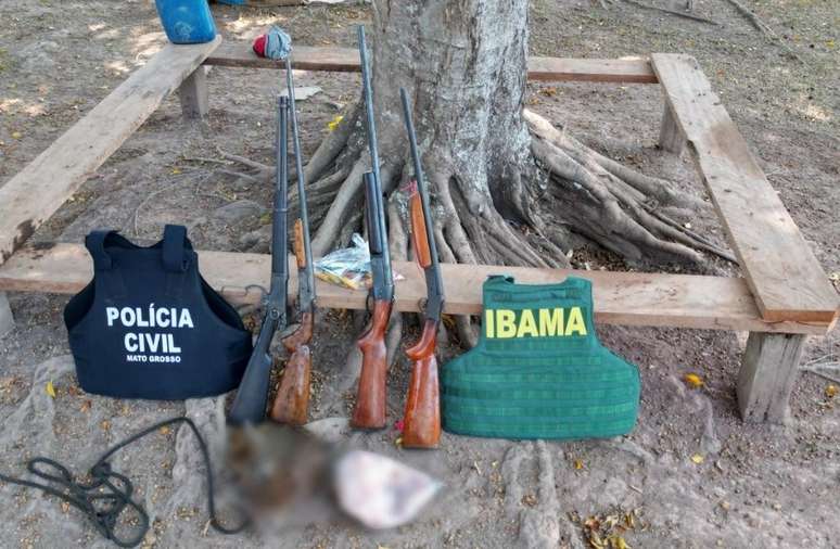 Polícia Civil apreende armas de fogo e pedaços de onça pintada com caçador no MT