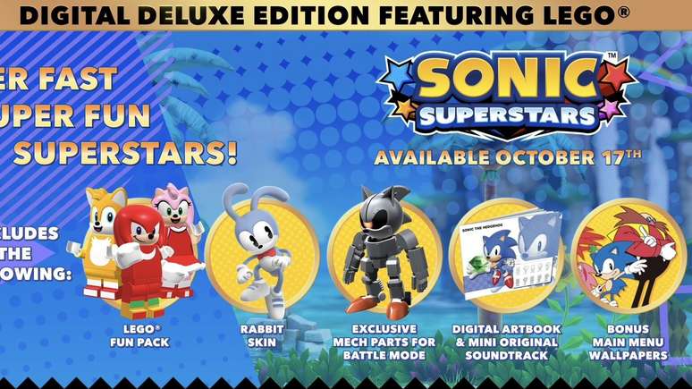 Sonic Superstars terá design original de coelho de Sonic jogável.