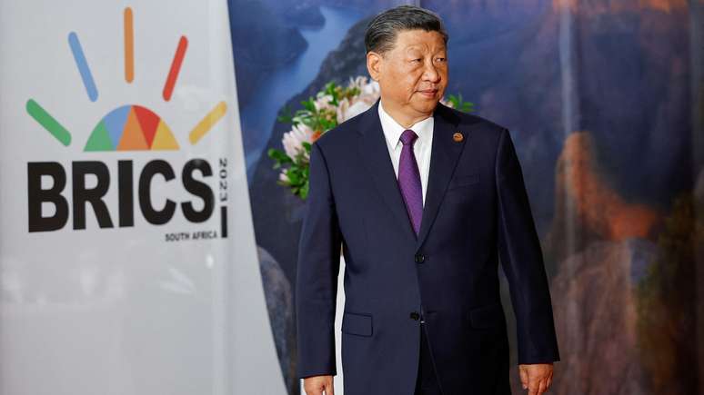Xi Jinping at the BRICS conference, taking place in South Africa Xi Jinping at the BRICS conference, taking place in South Africa