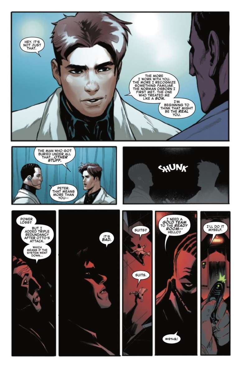 Osborn realmente parece reformado e até ganhou a confiança de Parker atualmente (Imagem: Reprodução/Marvel Comics)