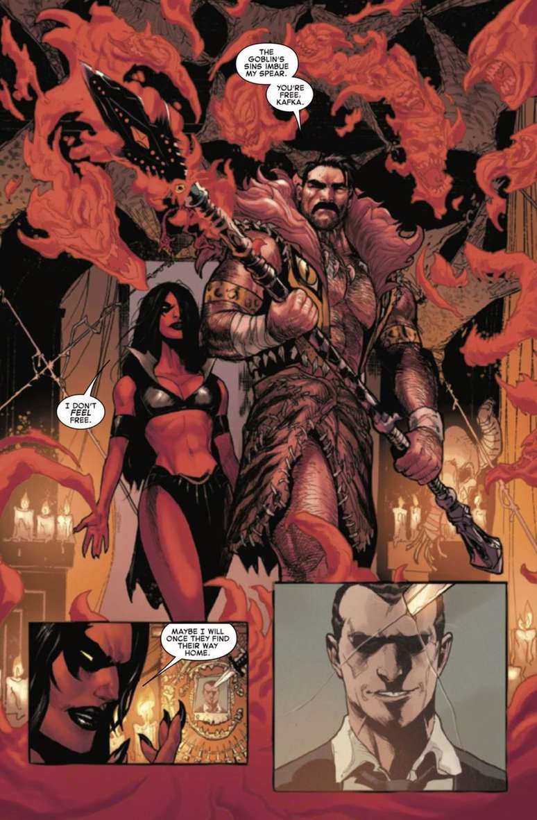 Kraven e Rainha Duende querem transformar Norman Osborn mais uma vez no Duende Verde (Imagem: Reprodução/Marvel Comics)