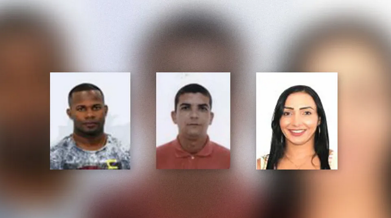 Rodrigo Negão, Davi de Souza Esteves e Vanessa Alicate, acusados de terem participado nas quatro mortes