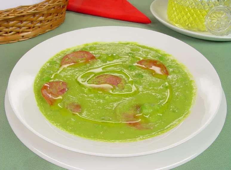 Pea and pepper soup: good cold to try it!