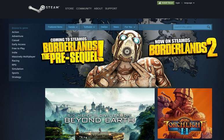 Máquina do Tempo  Como era o visual antigo do site da Steam - Canaltech