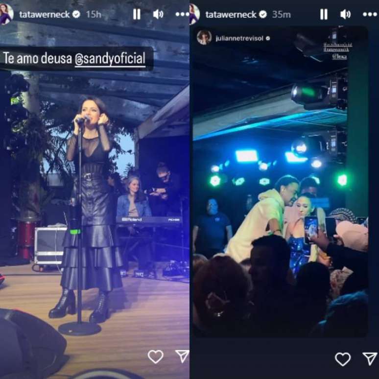 Festa de 40 anos de Tat&aacute; tem show particular de Sandy e do grupo &Eacute; o Tchan