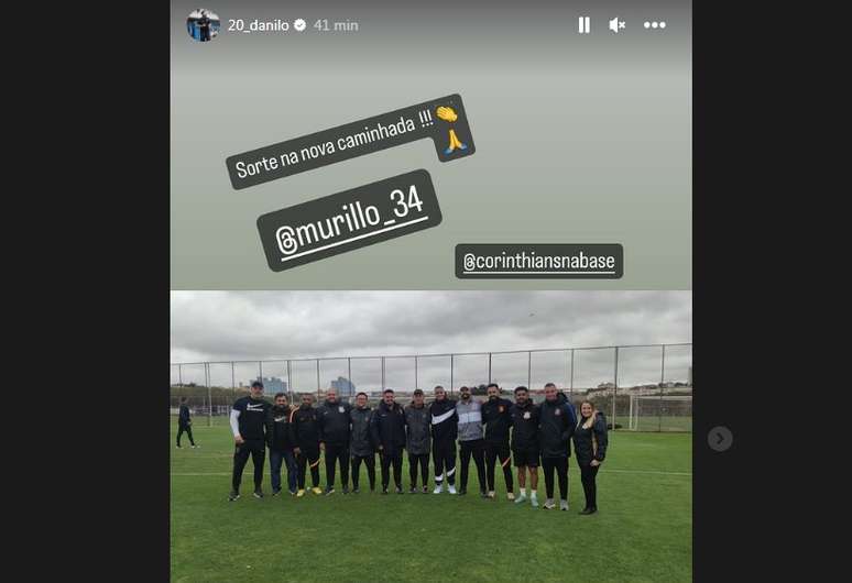 Danilo se despede de Murillo nas redes sociais –