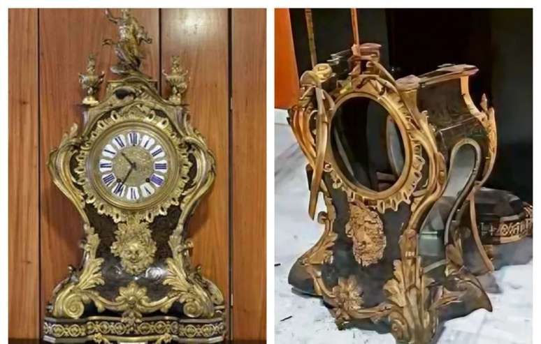 Relógio de Dom João VI foi destruído em atos de vandalismo 