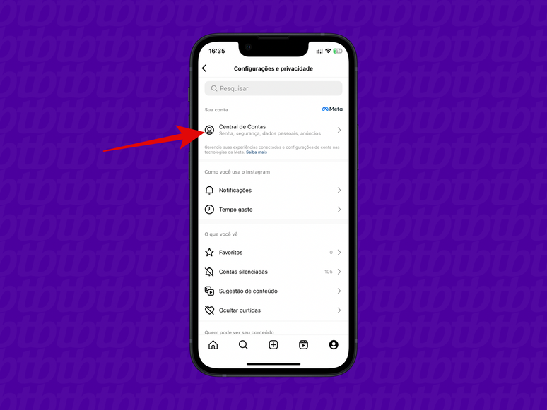 screenshot of the procedure to change the Instagram password using the app screenshot of the procedure to change the Instagram password using the app