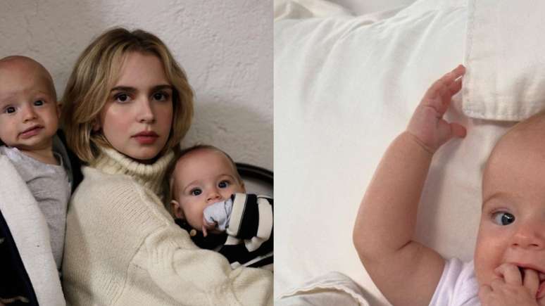 Isa Scherer and Rodrigo Calazans celebrate the first anniversary of the twins