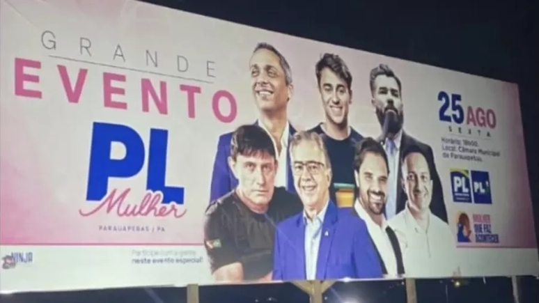 Cartaz de evento do PL Mulher teve apenas homens do partido