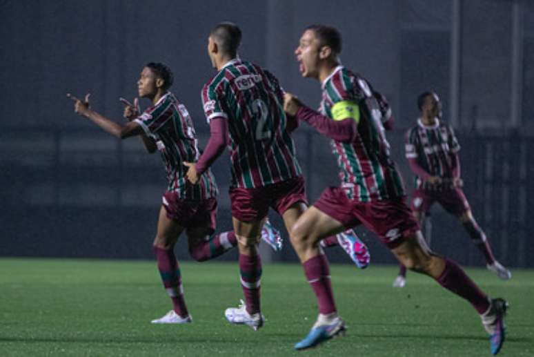The Tricolores celebrate a goal in São Januário – The Tricolores celebrate a goal in São Januário –