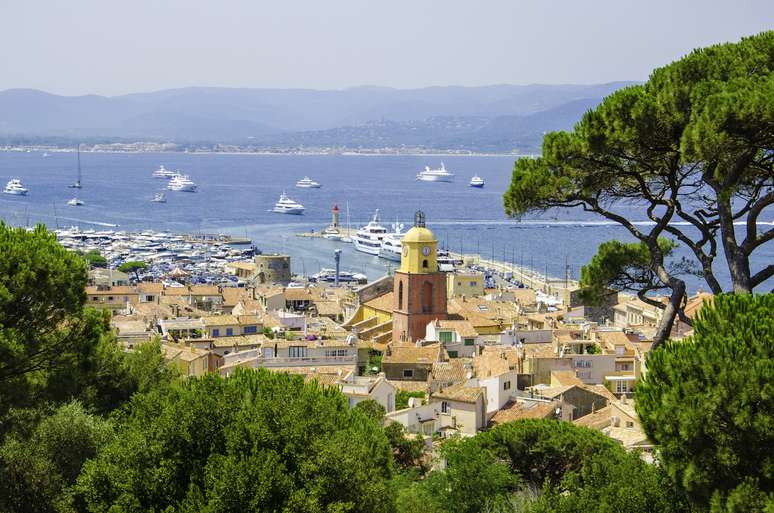 Vista de cima de Saint Tropez