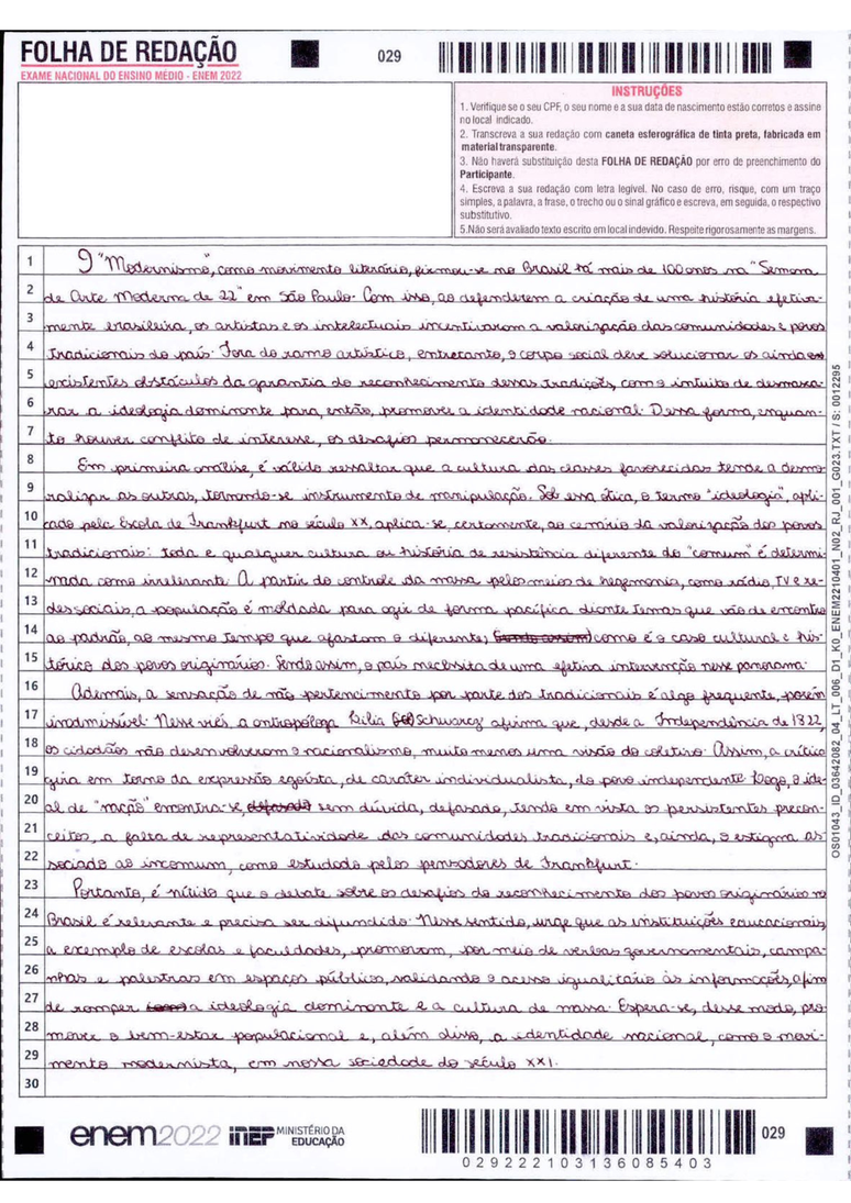 Reda&ccedil;&atilde;o da agora estudante de economia Bruna Scali Figueiredo.