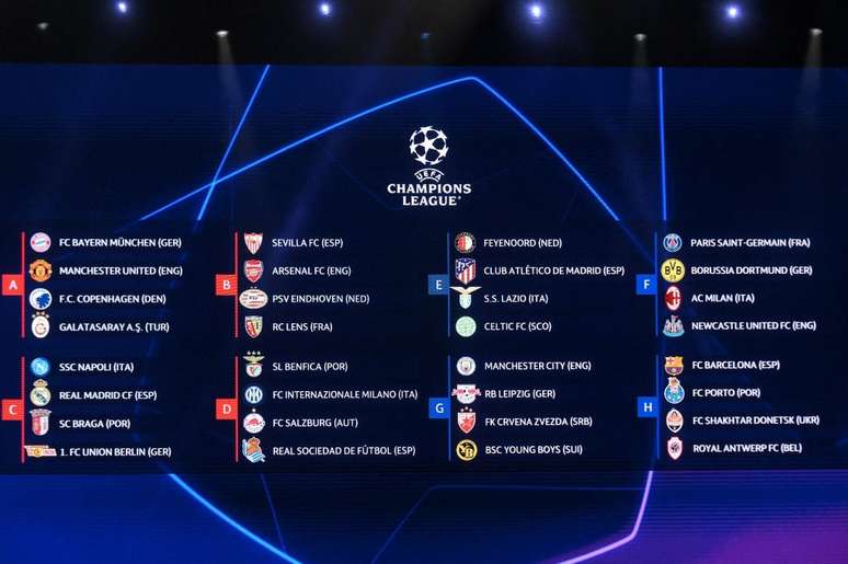 Champions League 2023/24: onde assistir ao sorteio da fase de