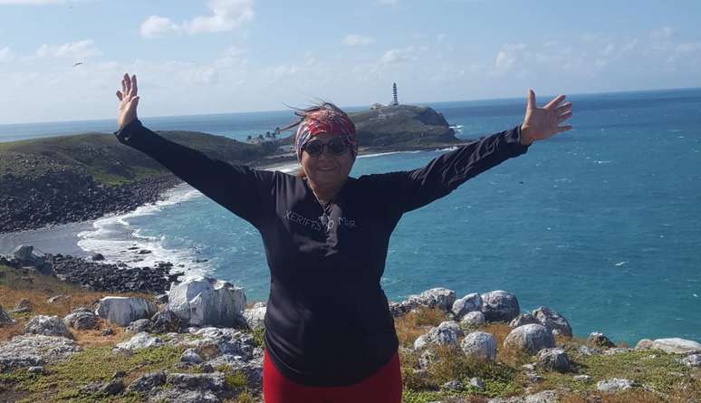 Maria Bernadete Barbosa é guarda-parque em Abrolhos há 35 anos