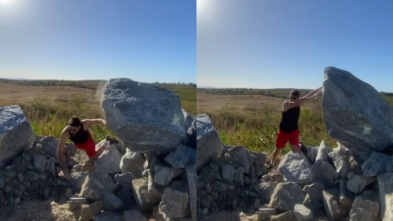 Rocha de três toneladas cai sobre radialista no Ceará.