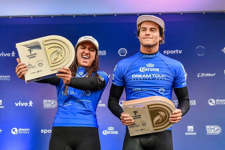 Sophia Medina and Mateus Herdy are the champions of the Corona Dream Tour Floripa presented by Shell