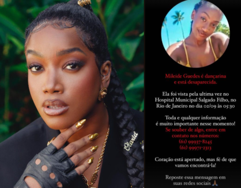 Dancer IZA disappears in Rio de Janeiro;  the family calls for help
