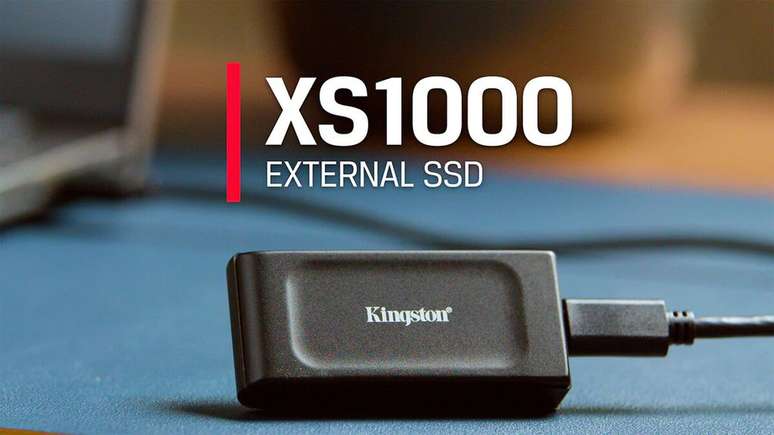 Apesar do tamanho diminuto, SSD externo Kingston XS1000 tem até 2 TB de capacidade de armazenamento (Imagem: Divulgação/Kingston)
