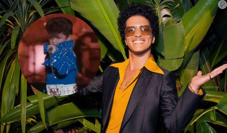 Bruno Mars encanta com seus registros de criança.