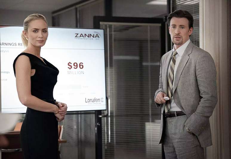Trailer shows Emily Blunt and Chris Evans as ‘The Mafia of Pain’