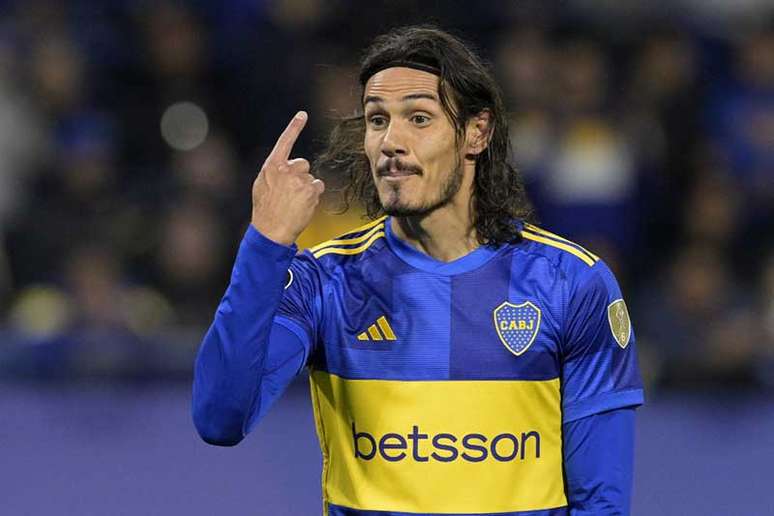 Cavani marcou apenas um gol em cinco jogos disputados com a camisa do Boca Juniors –