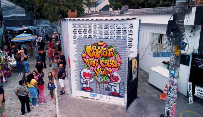 Projeto 'Graffiti #PraCegoVer' foi inaugurado neste fim de semana