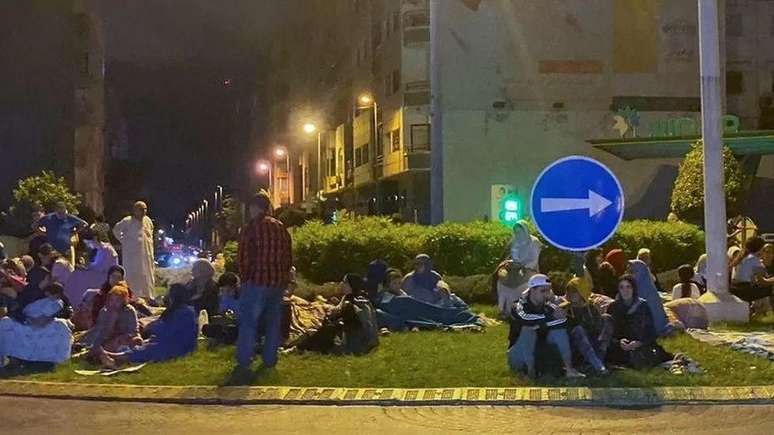 Alarmed residents of Casablanca left their homes and camped overnight in the streets Alarmed residents of Casablanca left their homes and camped overnight in the streets