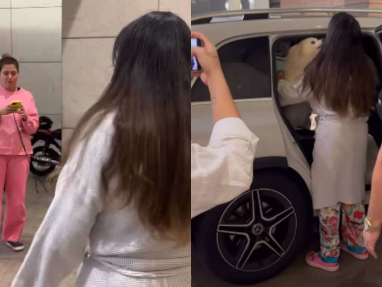 Preta Gil reencontra as cadelas Lua e Estrela