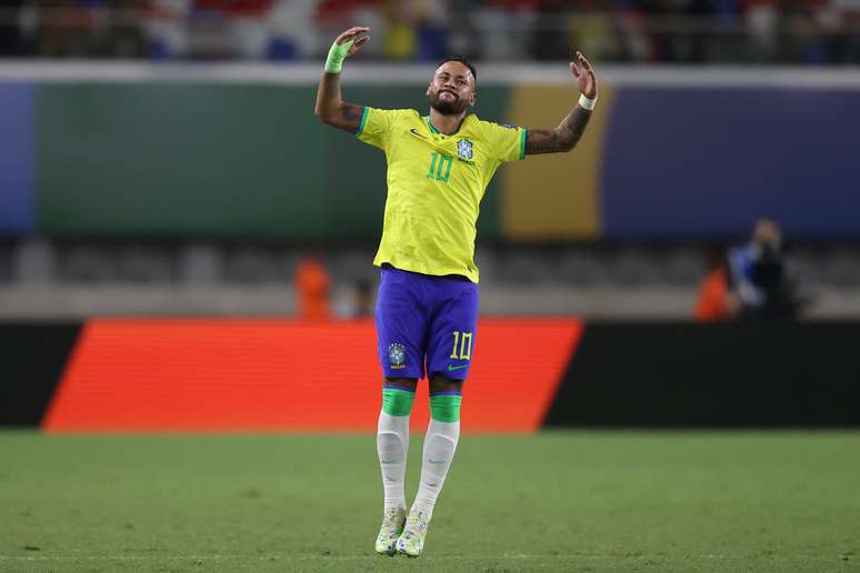 Neymar marcou duas vezes; Rodrygo, dois; e Raphinha um no Mangueirão, em Belém do Pará