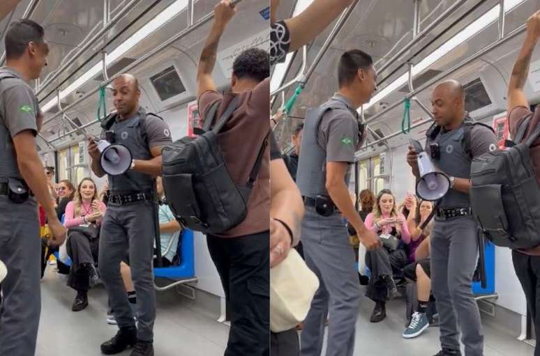 Guardas animaram passageiros do metrô de SP
