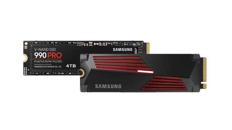 O SSD 990 PRO da Samsung utiliza o conector M.2 (2280) e as luzes do heatsink podem ser configuradas no software Magician, que deve ganhar uma atualização em setembro (Imagem: Reprodução/Samsung)