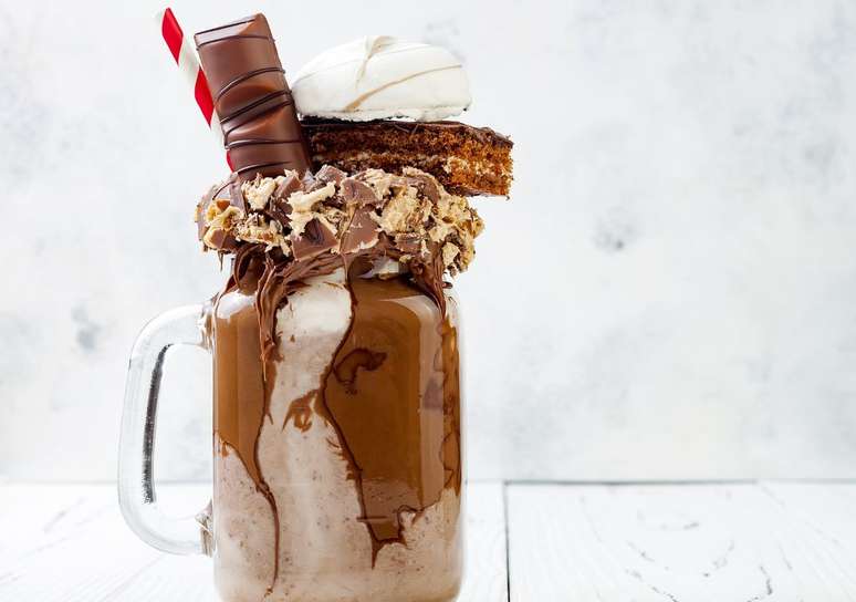 Milk-shake de Kinder bueno com Nutella