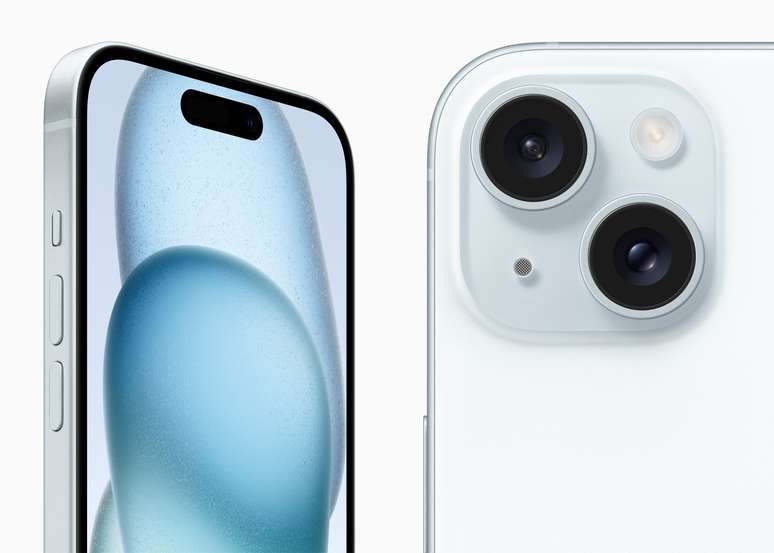 iPhone 15 e 15 Plus apresentam uma nova borda contornada e vidro traseiro durável com infusão de cores