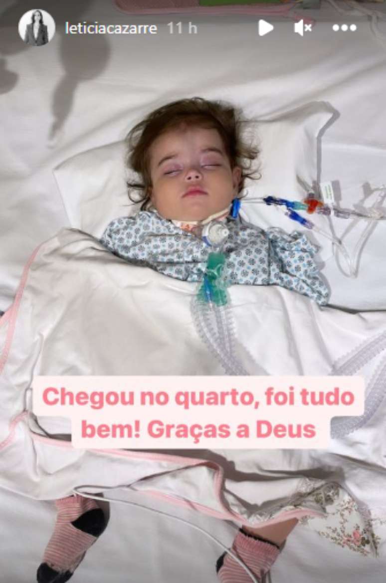 Filha de Juliano Cazarré, Maria Guilhermina passa pela 6ª cirurgia bem-sucedida – Reprodução/Instagram