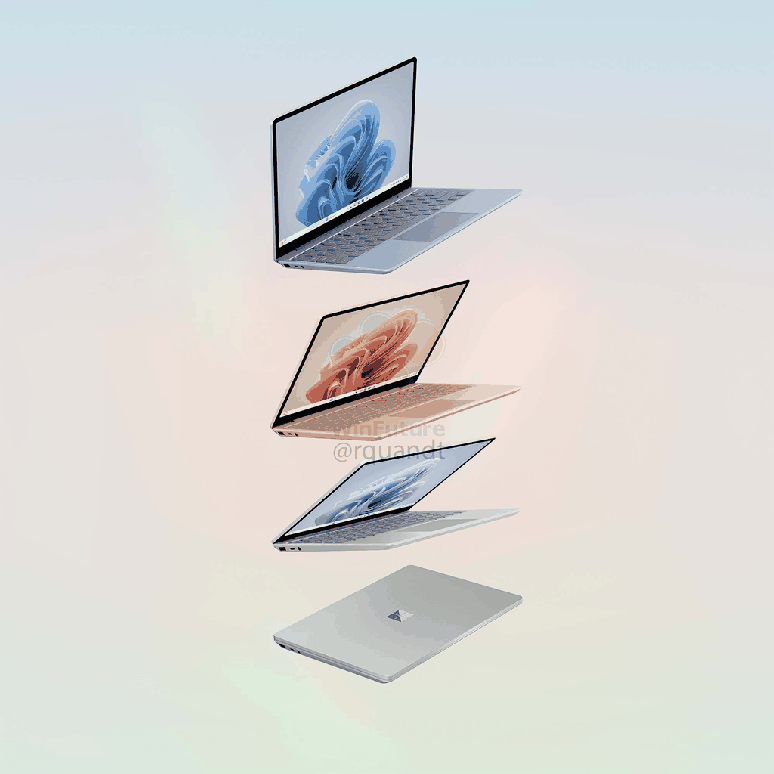 Surface Laptop Go 3 deve ser vendido em várias cores e sem mudanças de design (Imagem: WinFuture)