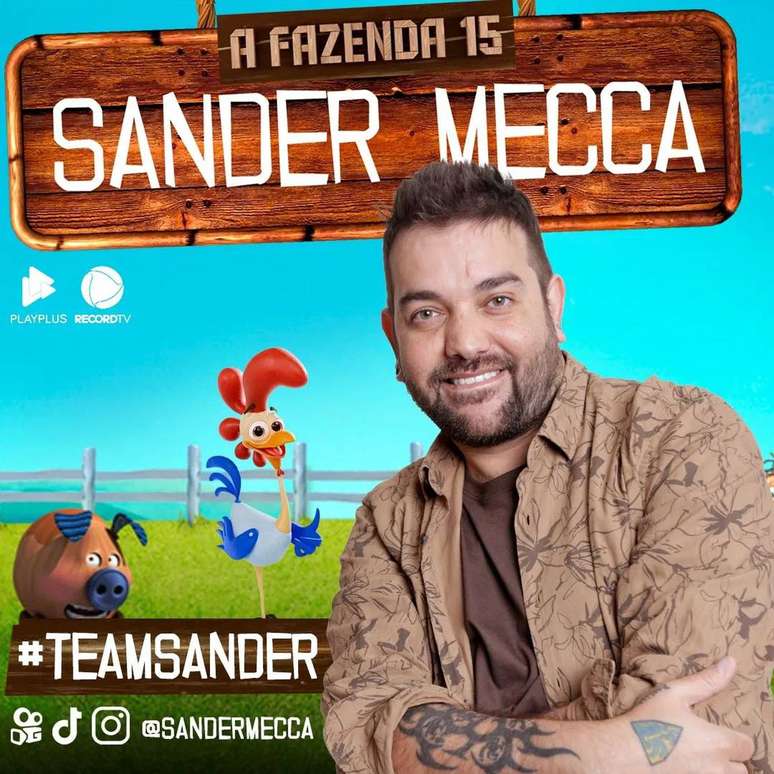 Sander Mecca é o quarto participante confirmado em 'A Fazenda 15'.