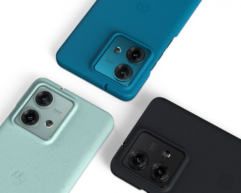 Em parceria com a agood company, a Motorola lançou três capas oficias de proteção nas cores do Edge 40 Neo, compostas de materiais reciclados e aocmpanhadas de política de descarte sustentável (Imagem: Divulgação/Motorola)