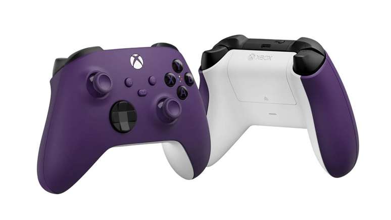 Novo controle Astral Purple para Xbox Series X|S traz novo design em duas cores. (Imagem: Microsoft/Divulgação)