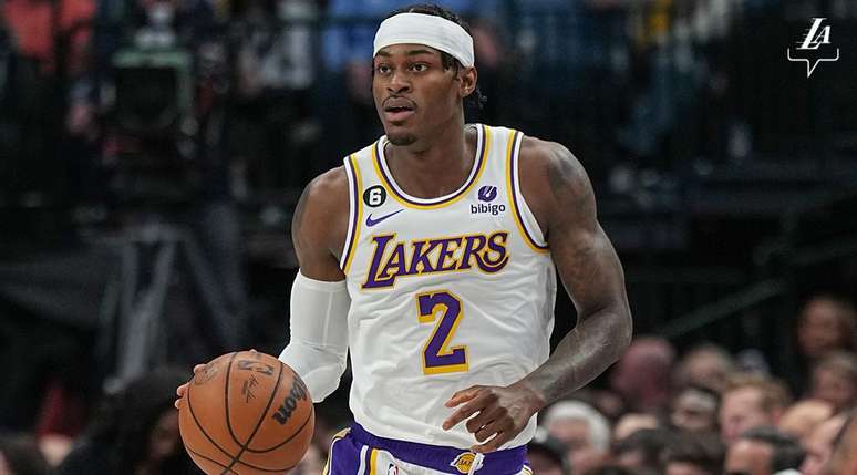 Jarred Vanderbilt em quadra pelos Lakers 