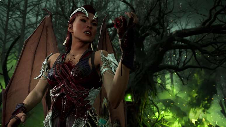 A vampira Nitara é interpretada pela atriz Megan Fox e está no elenco de Mortal Kombat 1.