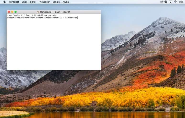 Para borrar el caché de red de macOS, debe acceder al panel del sistema (Imagen: Captura de pantalla/Fabricio Calixto/Canaltech)