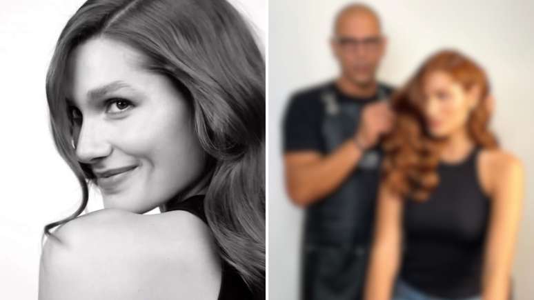 For all!  Sasha Meneghel appeared with SUPER red hair:
