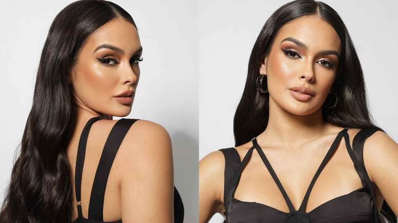 Former BBB Larissa Santos wears a sultry cutout look and shows too much