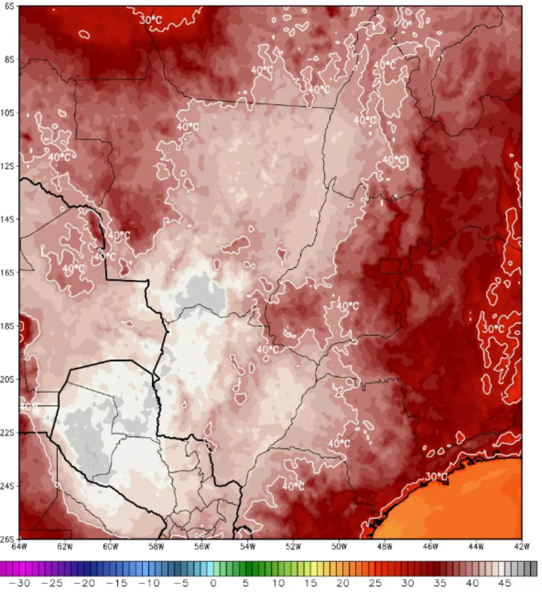 Previsão do tempo para o dia 24 de setembro nos estados do Mato Grosso e Mato Grosso do Sul.