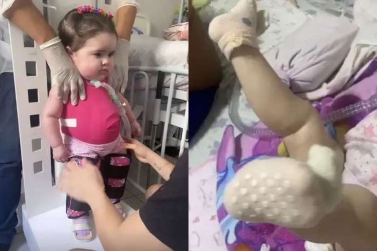 Júlia Maria recebeu a dose do Zolgensma e apresentou melhora nos movimentos